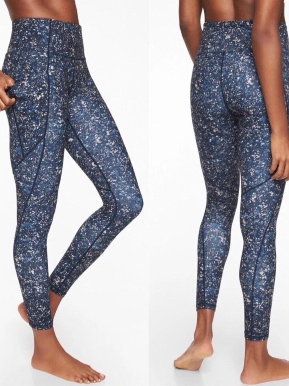 Athleta Salutation Stash Leggings Size XS Multi Colour Blue Grey